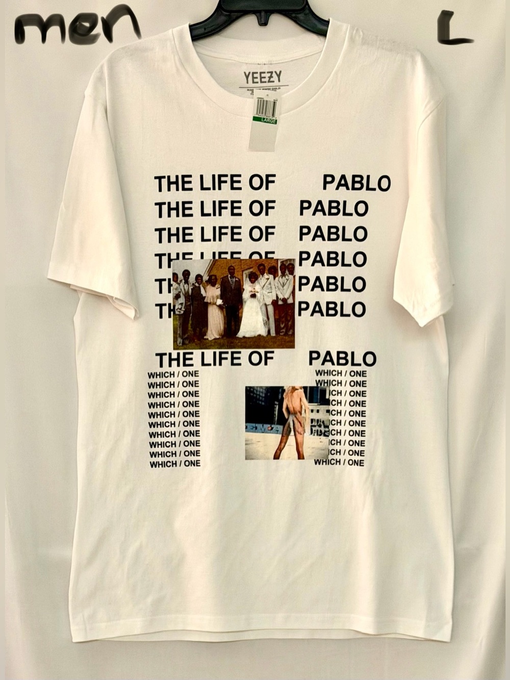 Yeezy White 'The Life of Pablo' Graphic Short Sleeve Tee
